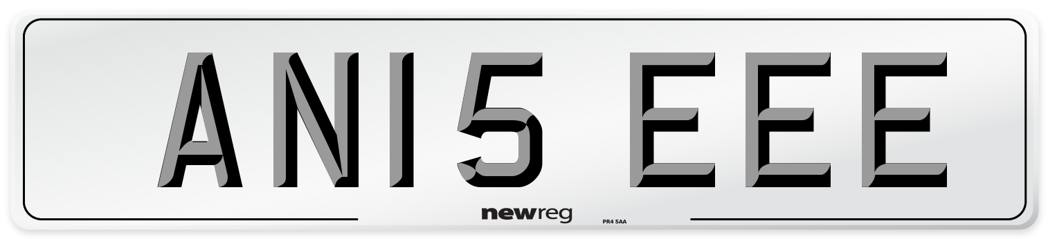 AN15 EEE Number Plate from New Reg